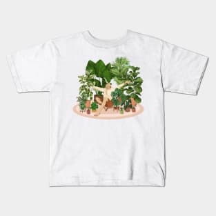 Reading with plants 12 Kids T-Shirt